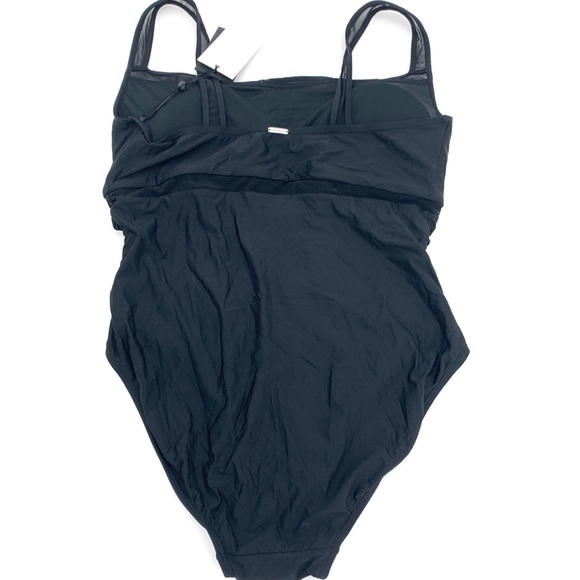 DKNY Women’s One Piece Black Swimsuit NEW $108 - Picture 3 of 5